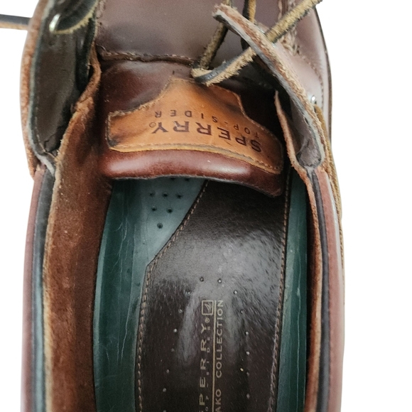 SPERRY Top sider Leather Boat Shoes Brown Size 11m - Picture 5 of 11